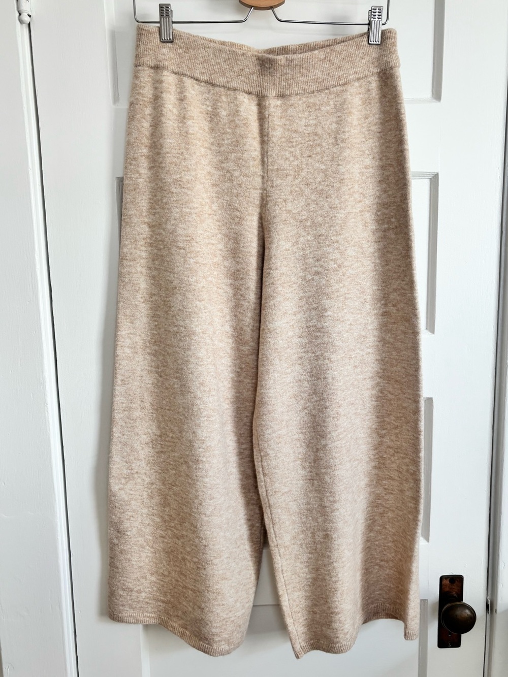 Jenni Kayne - Marina Culottes knit wool cashmere blend Wide-Leg Pants in oatmeal